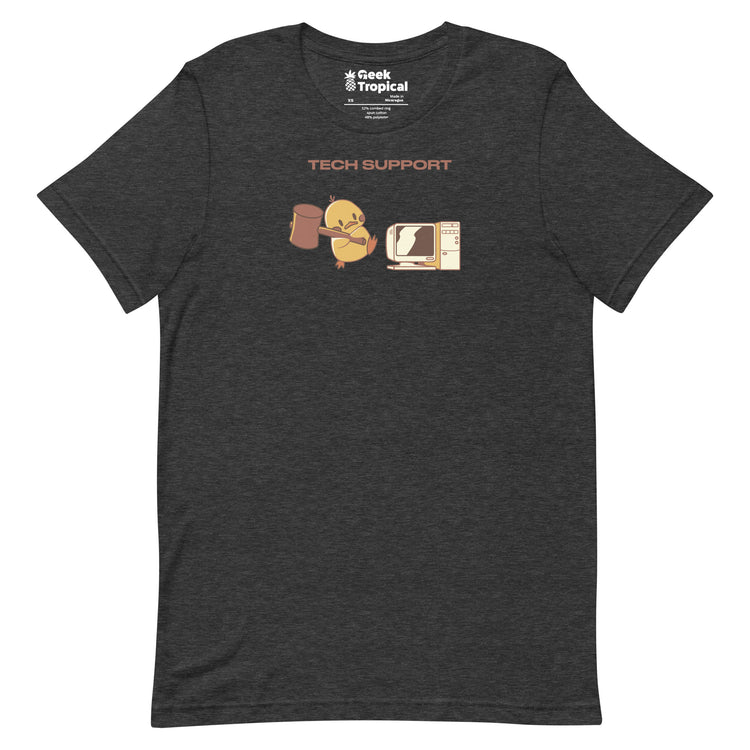 Tech Support Funny Duck Light T-Shirt Geek Nerd Advertise to Meta Animal Patterns computer print