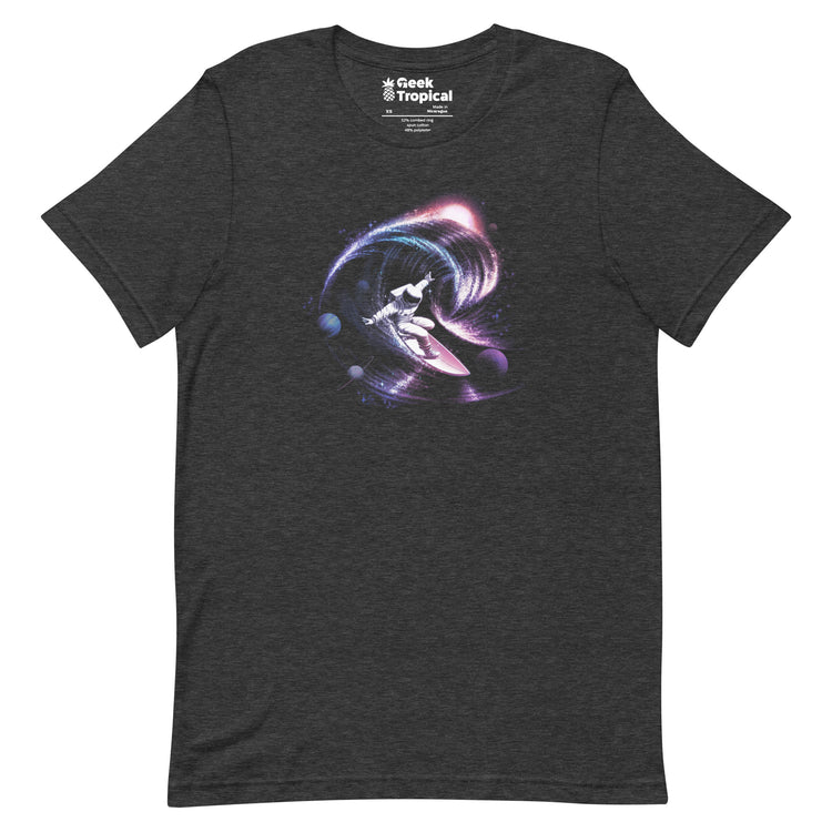 Surfing The Universe Gravity T-Shirt Geek Nerd Advertise to Meta Design by Tobe Fonseca FLOW DESC WRITING