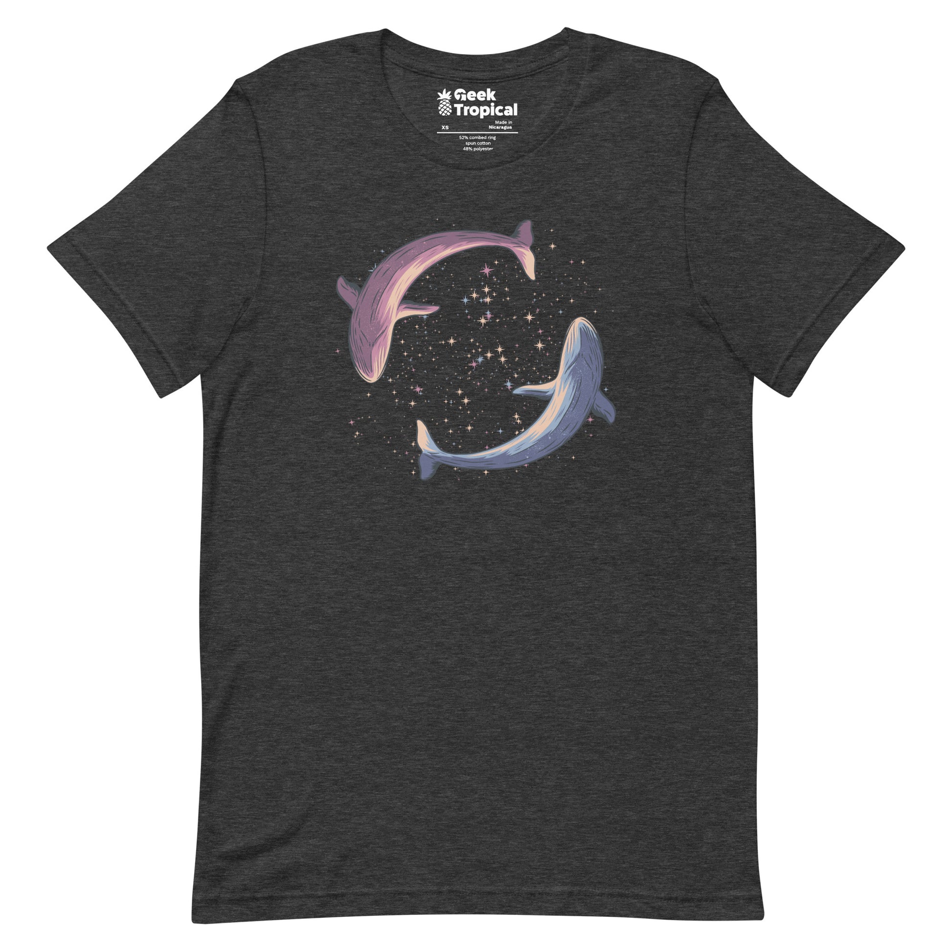 Stars of Sea Whale Astronaut T-Shirt Geek Nerd Advertise to Meta Animal Patterns Design by Tobe Fonseca