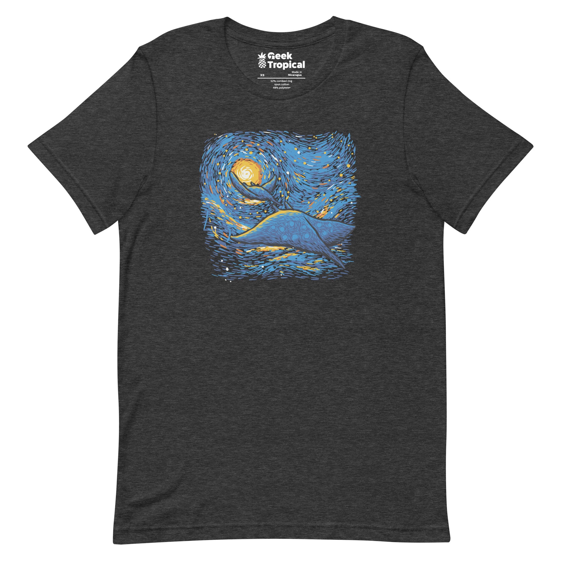 Starry Sky Sea Manta Ray T-Shirt Geek Nerd Advertise to Meta Animal Patterns Design by Tobe Fonseca