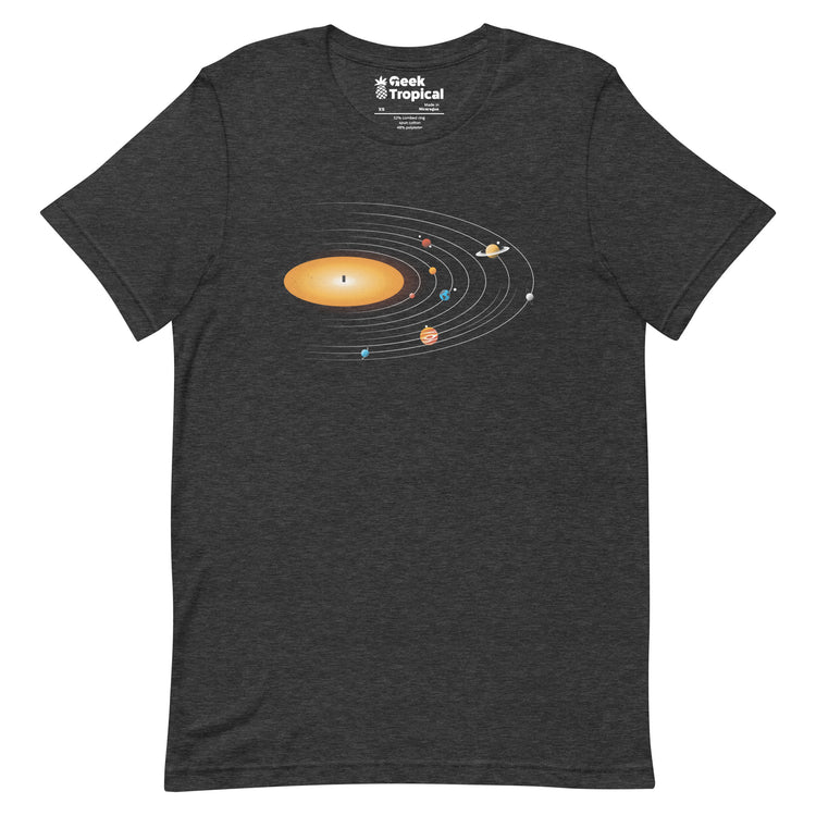 Solar System Vinyl Music T-Shirt Geek Nerd Advertise to Meta Design by Tobe Fonseca FLOW DESC WRITING