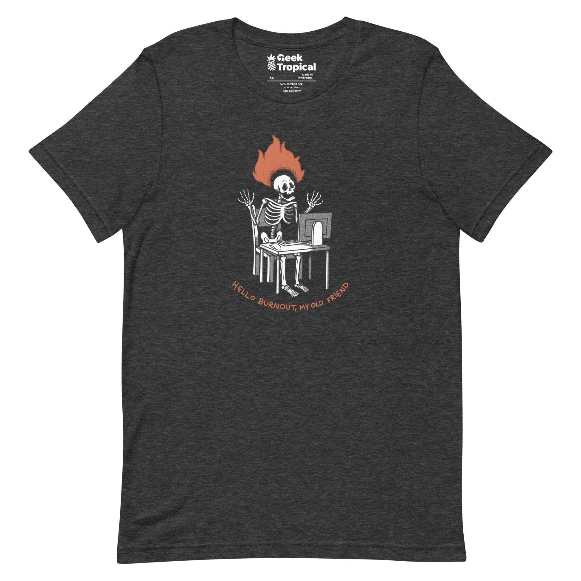 Skeleton Computer Burnout T-Shirt 12