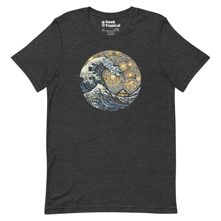 Kanagawa Wave The Starry Night T-Shirt Geek Nerd Advertise to Meta Design by Tobe Fonseca FLOW DESC WRITING