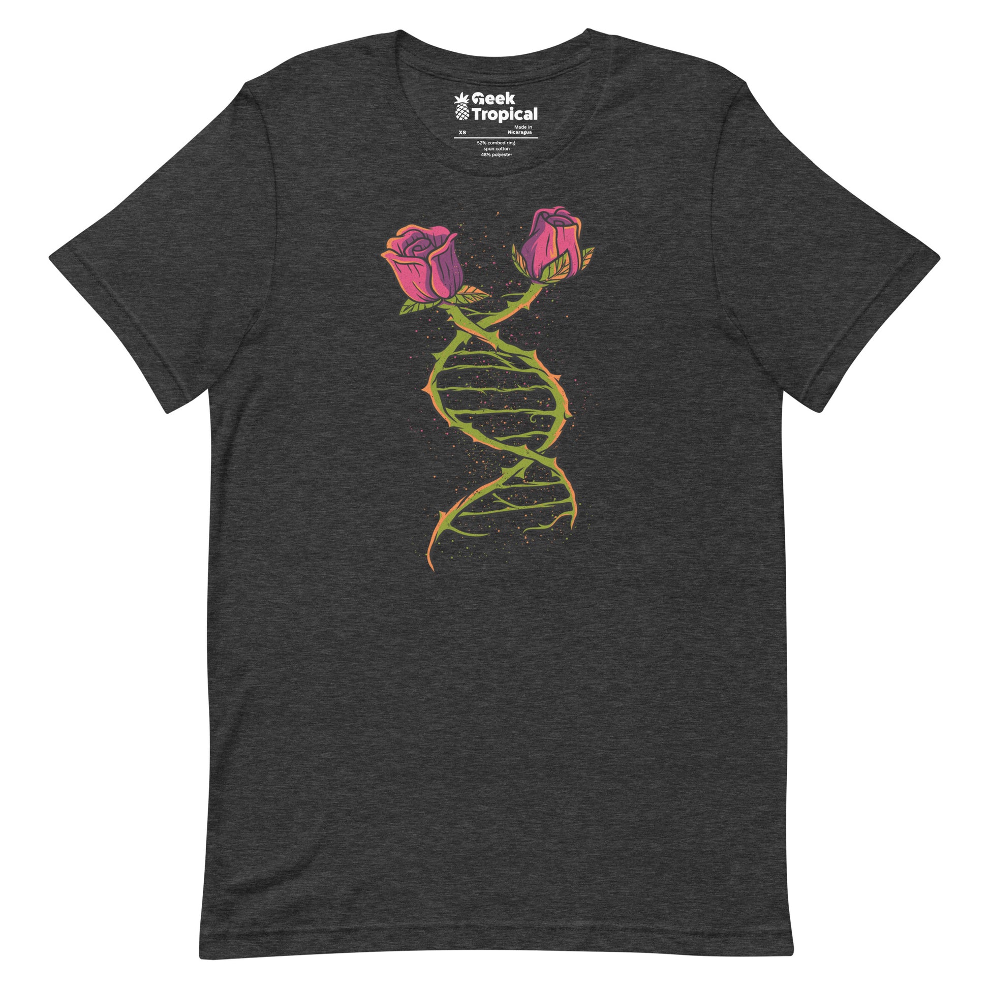 Flower DNA T-Shirt Geek Nerd Advertise to Meta Botany Print Design by Tobe Fonseca