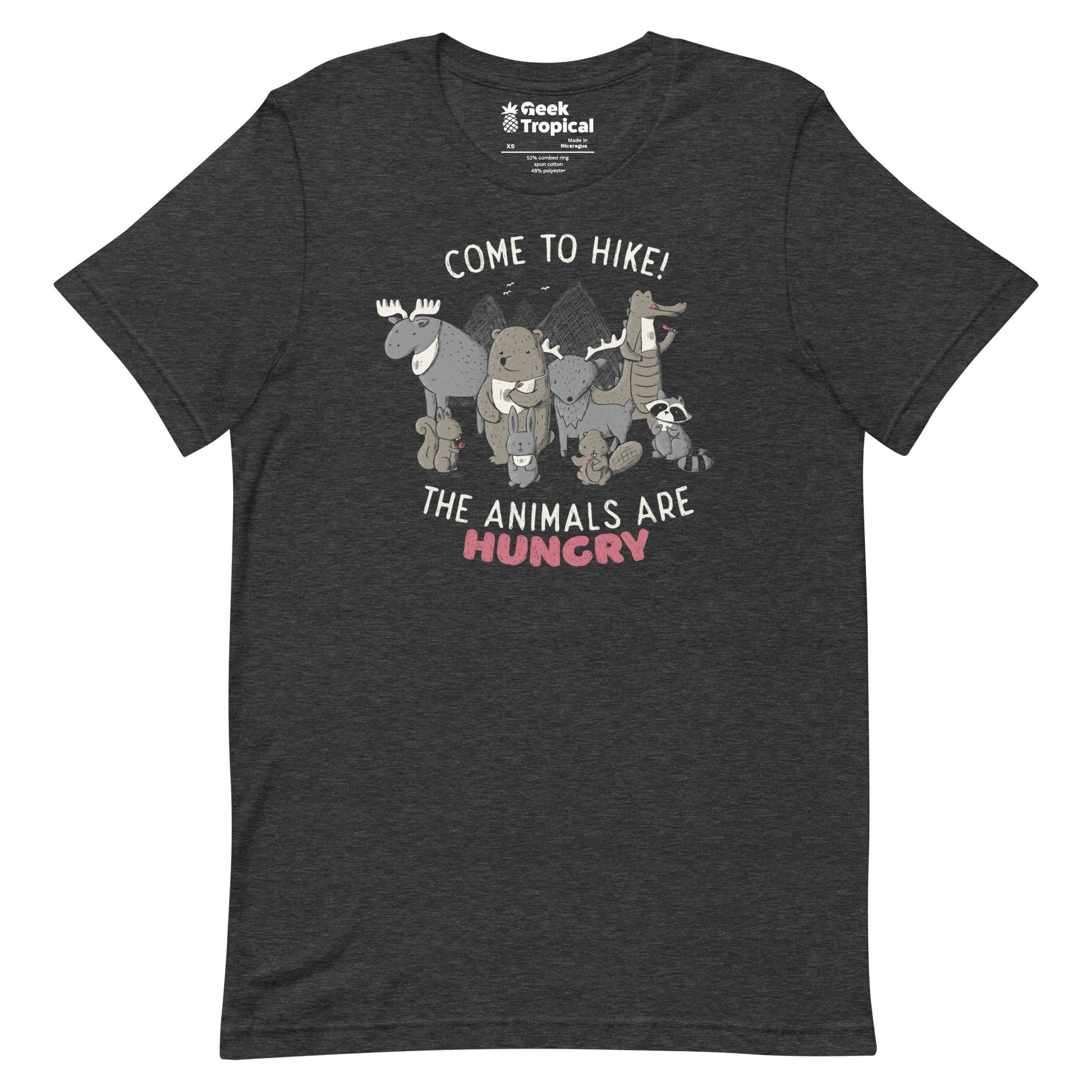 Come to Hike! The Animals Are Hungry T-Shirt Geek Nerd Advertise to Meta Design by Tobe Fonseca FLOW DESC WRITING