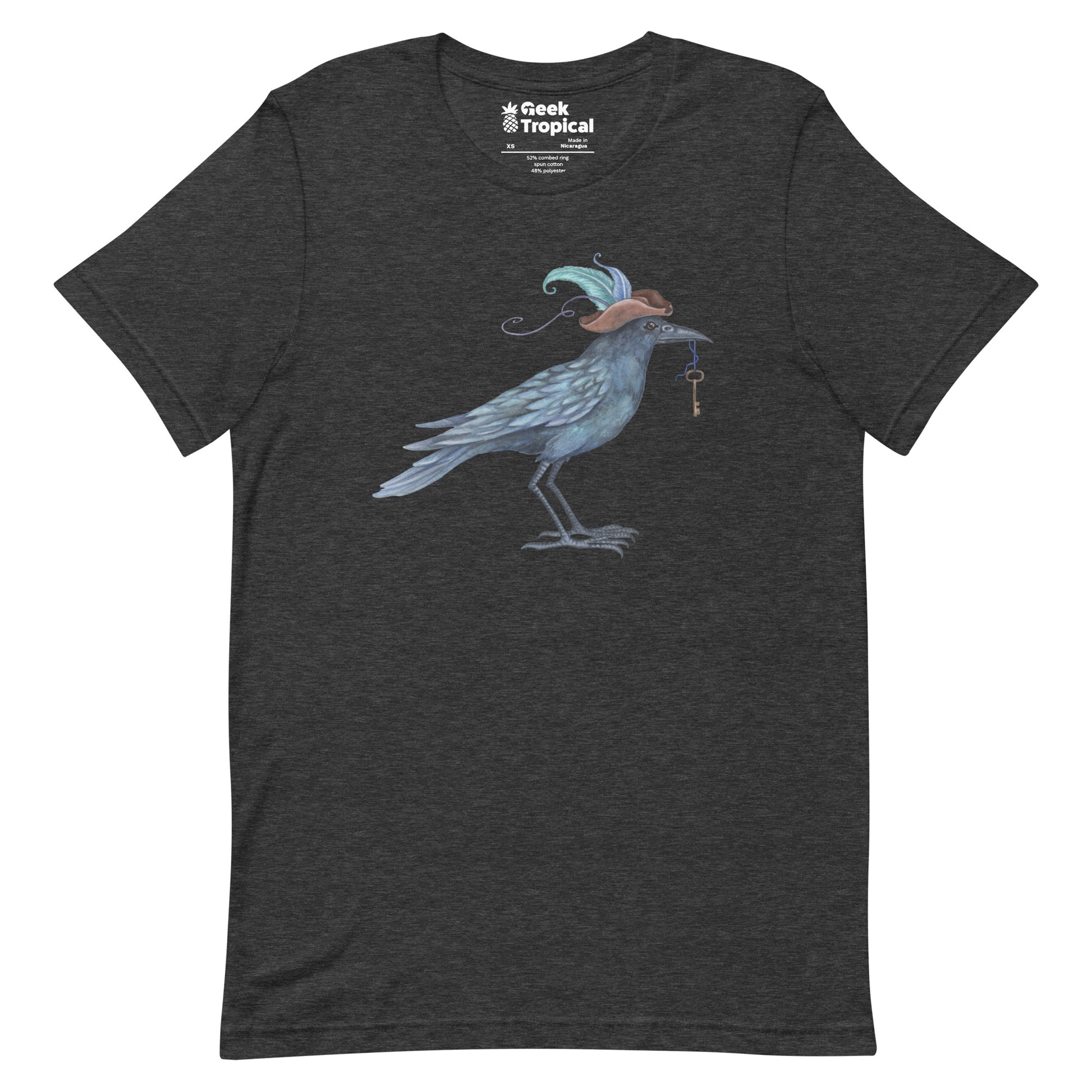 Amy Brown Fancy Crow T-Shirt Geek Nerd Advertise to Meta Animal Patterns Design by Amy Brown