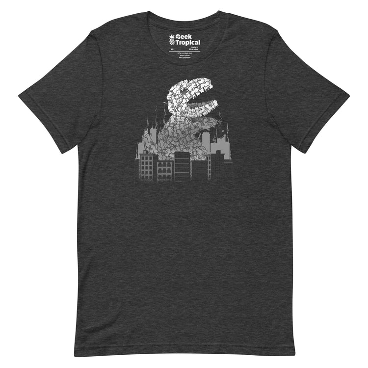 Catzilla T-Shirt Geek Nerd Advertise to Meta Animal Patterns Anime