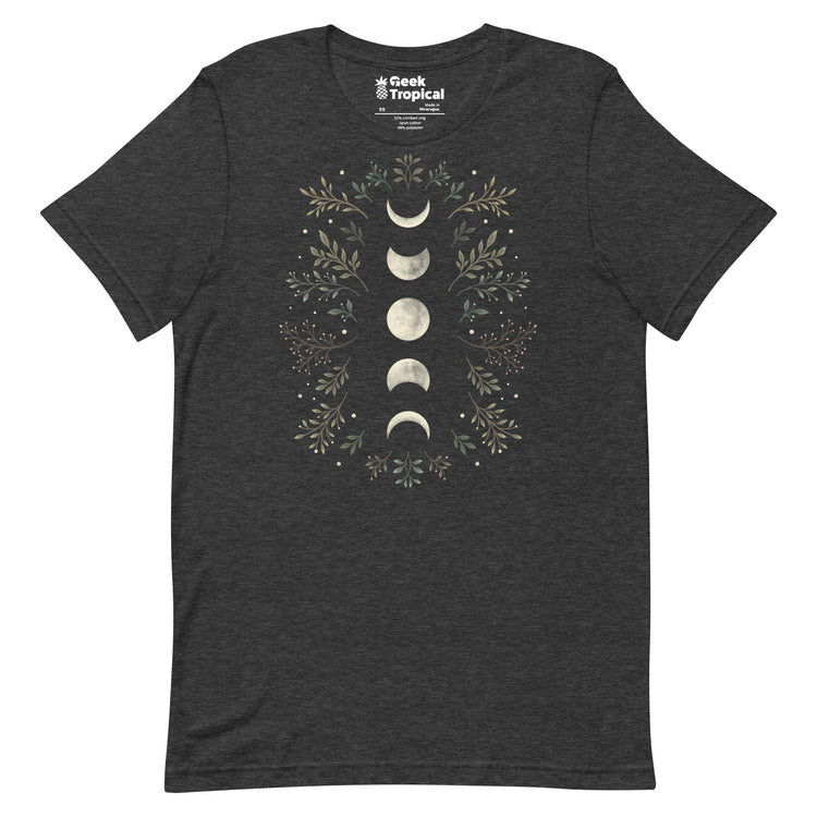 Moonlight Garden Olive T-Shirt Geek Nerd Advertise to Meta Botany Print Design by Episodic Drawing