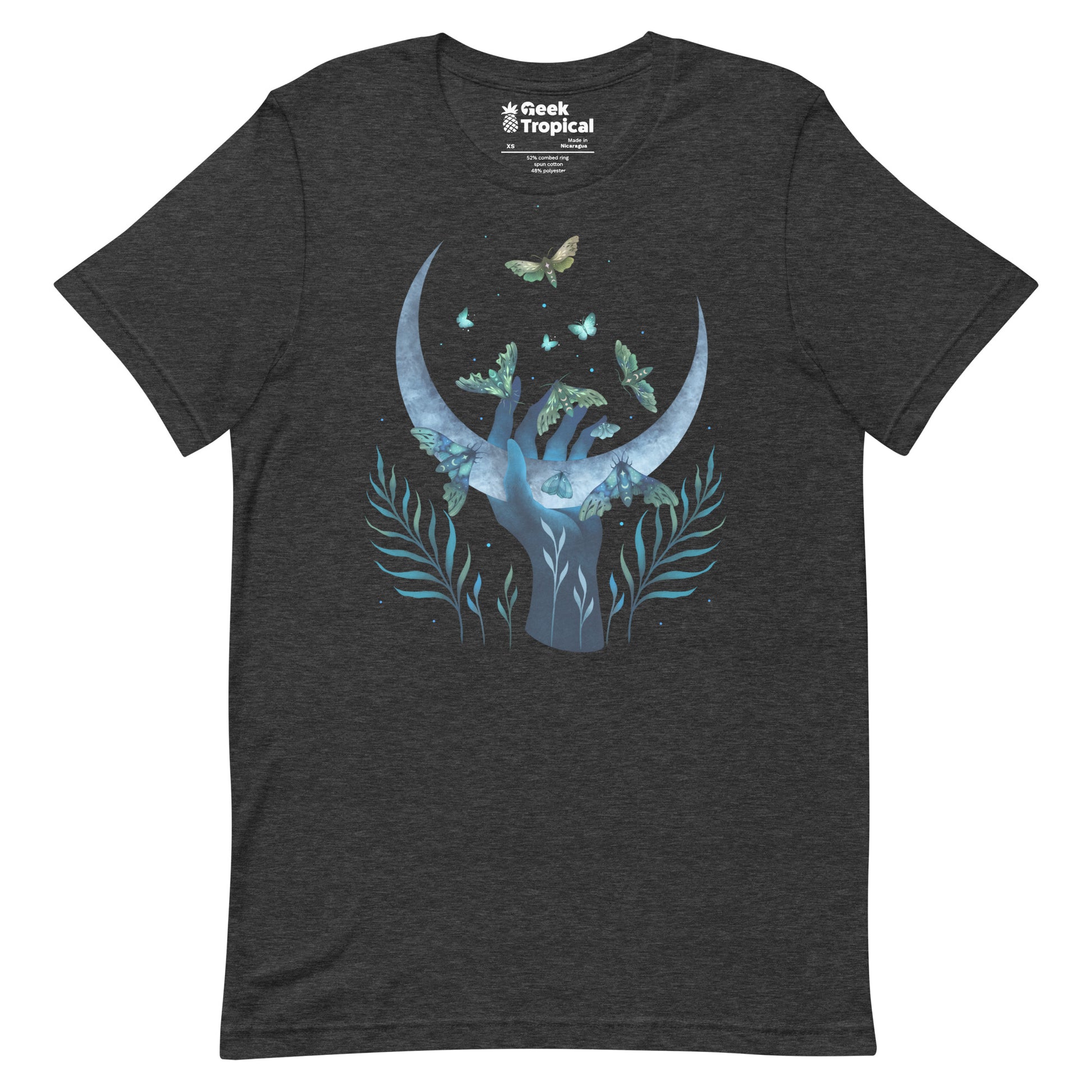 Moth Hand T-Shirt Geek Nerd Advertise to Meta Animal Patterns Design by Episodic Drawing