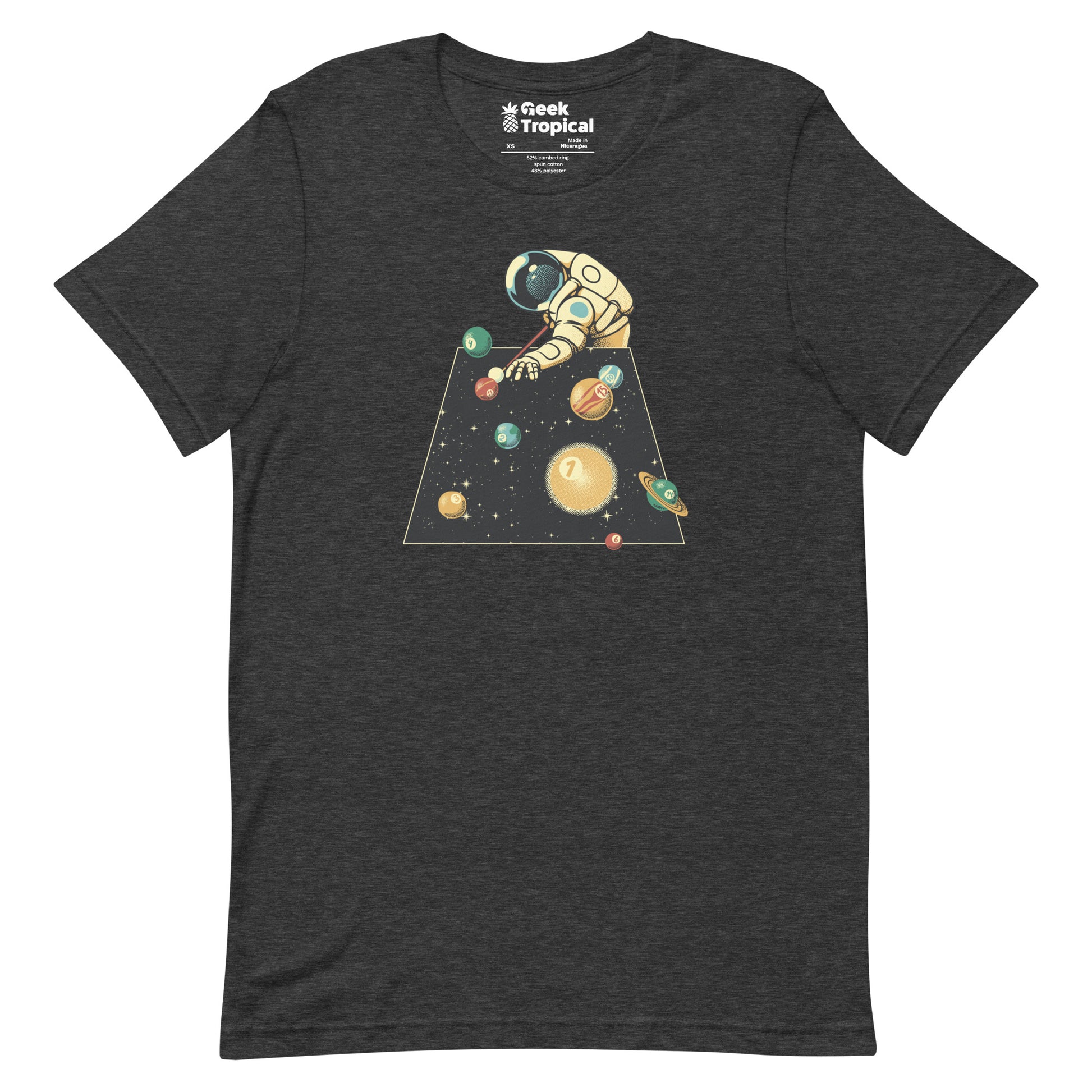 Billiard Ball Solar System T-Shirt Geek Nerd Advertise to Meta Design by Tobe Fonseca FLOW DESC WRITING