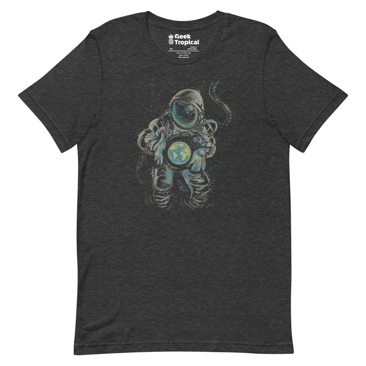 Astronaut Love Earth T-Shirt Geek Nerd Advertise to Meta Design by Tobe Fonseca FLOW DESC WRITING