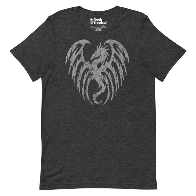 Oversized Dragon Shadow T-Shirt Geek Nerd Advertise to Meta Fantasy Prints FLOW DESC WRITING