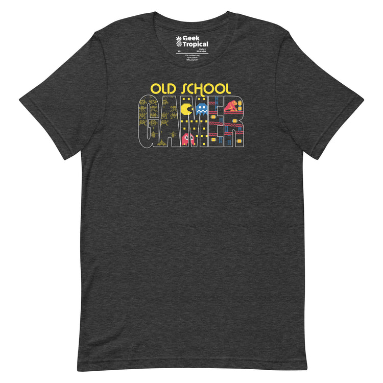 Old School Gamer T-Shirt Geek Nerd Advertise to Meta FLOW DESC WRITING Off World Designs