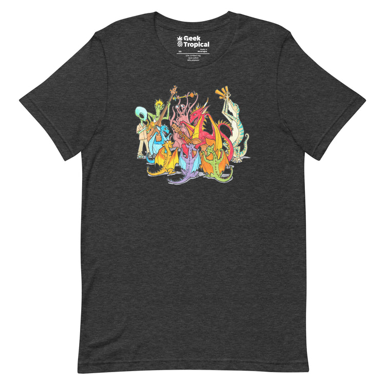 Alien Band T-Shirt Geek Nerd Advertise to Meta FLOW DESC WRITING music print