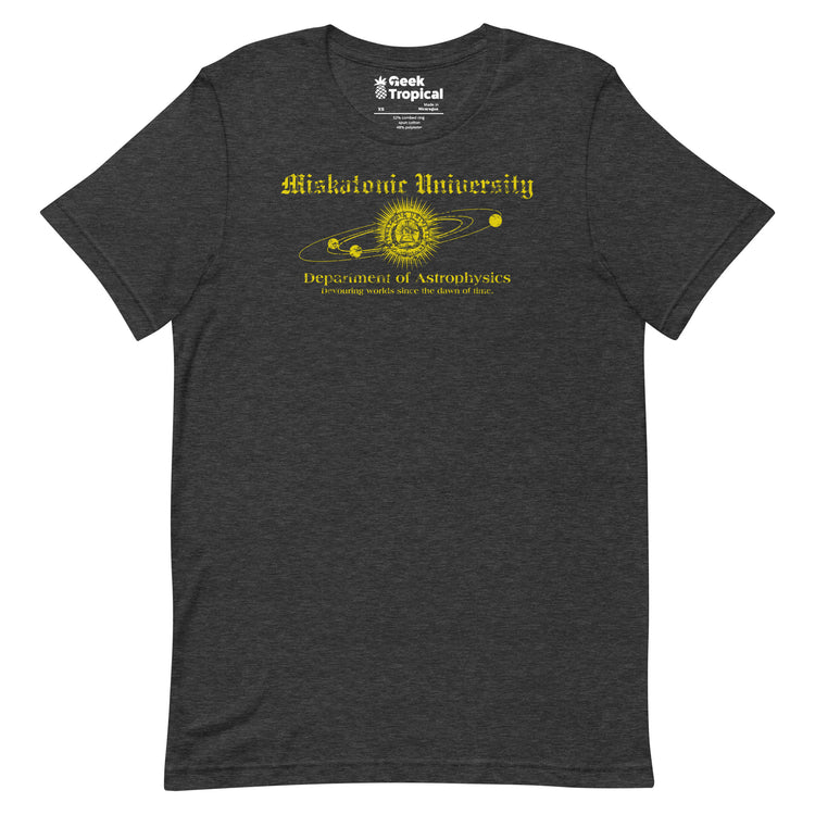 Miskatonic University Astrophysics T-Shirt Geek Nerd Advertise to Meta Book Prints Fantasy Prints