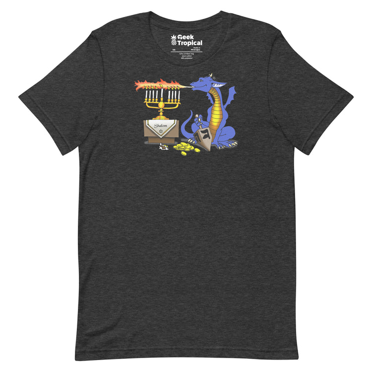 Menorah Dragon T-Shirt Geek Nerd Advertise to Meta Christmas Print Fantasy Prints