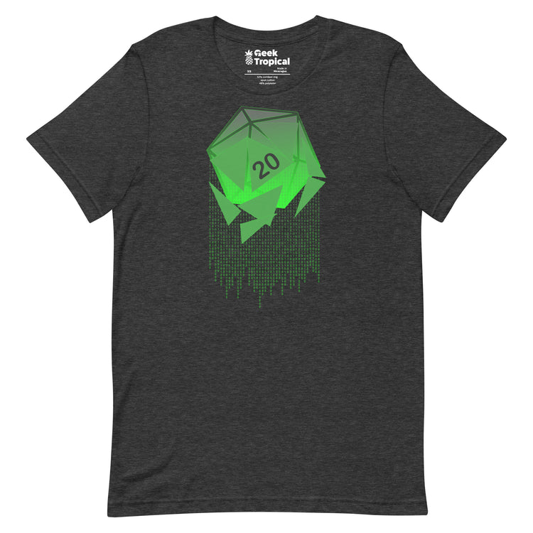 Matrix D20 T-Shirt Geek Nerd Advertise to Meta board game print computer print