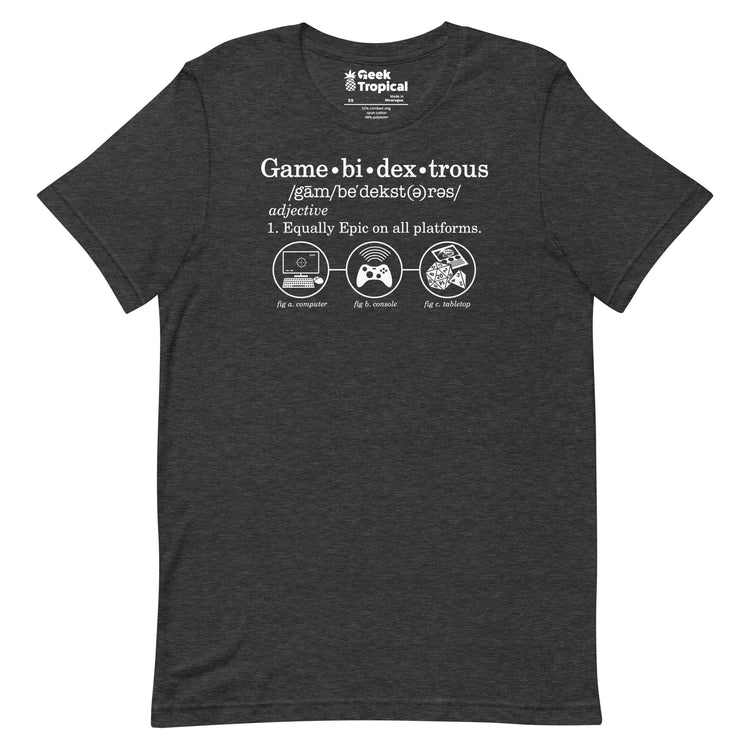 Gamebidextrous T-Shirt Geek Nerd Advertise to Meta FLOW DESC WRITING Funny Prints