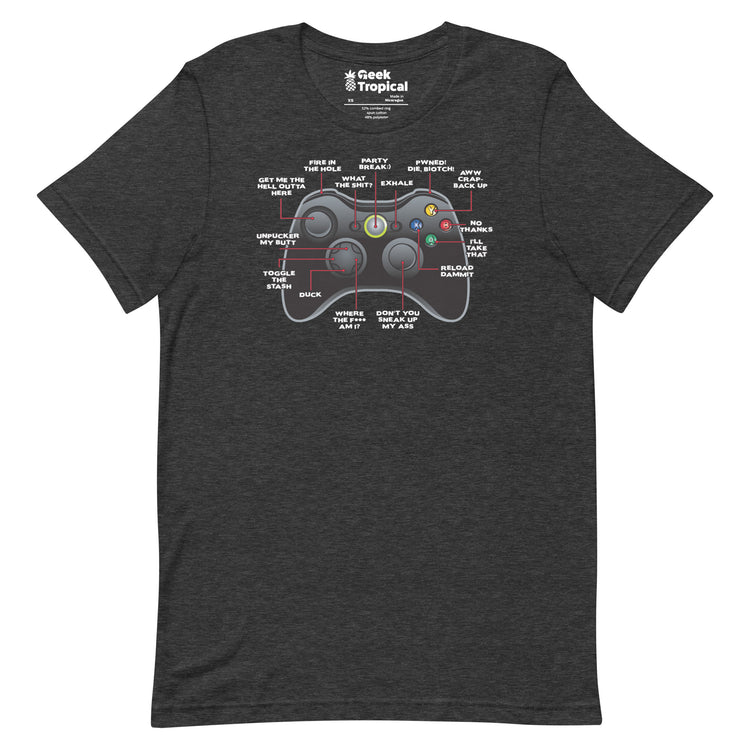 Game Controller How to Play T-Shirt Geek Nerd Advertise to Meta FLOW DESC WRITING Off World Designs