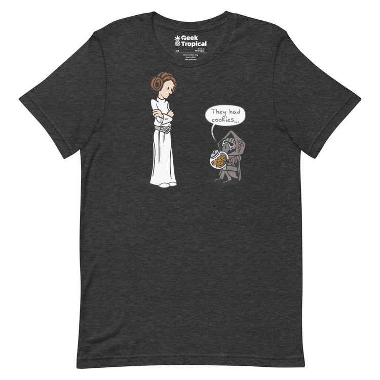 Darkside Cookies T-Shirt Geek Nerd Advertise to Meta Fantasy Prints FLOW DESC WRITING