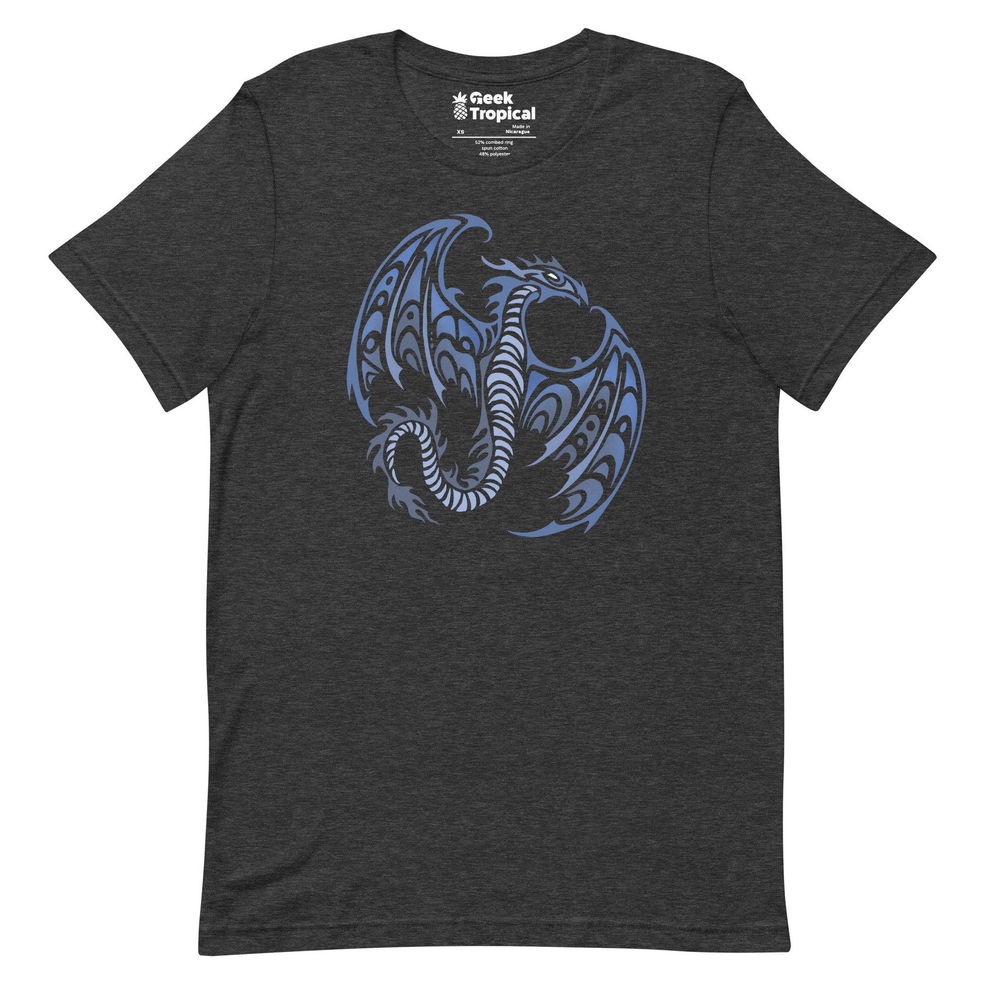 Blue Tribal Dragon T-Shirt 12