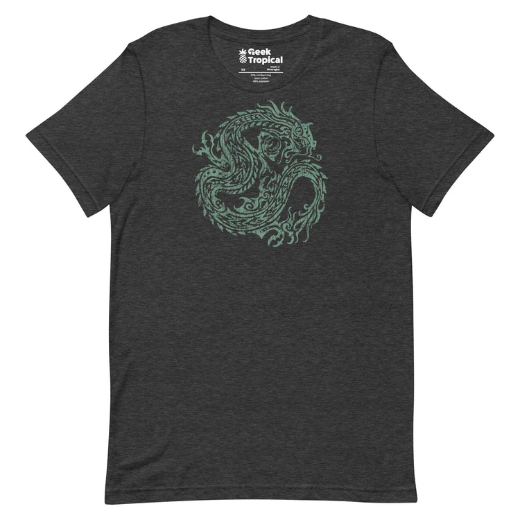 Ancient Dragon T-Shirt Geek Nerd Advertise to Meta Fantasy Prints FLOW DESC WRITING