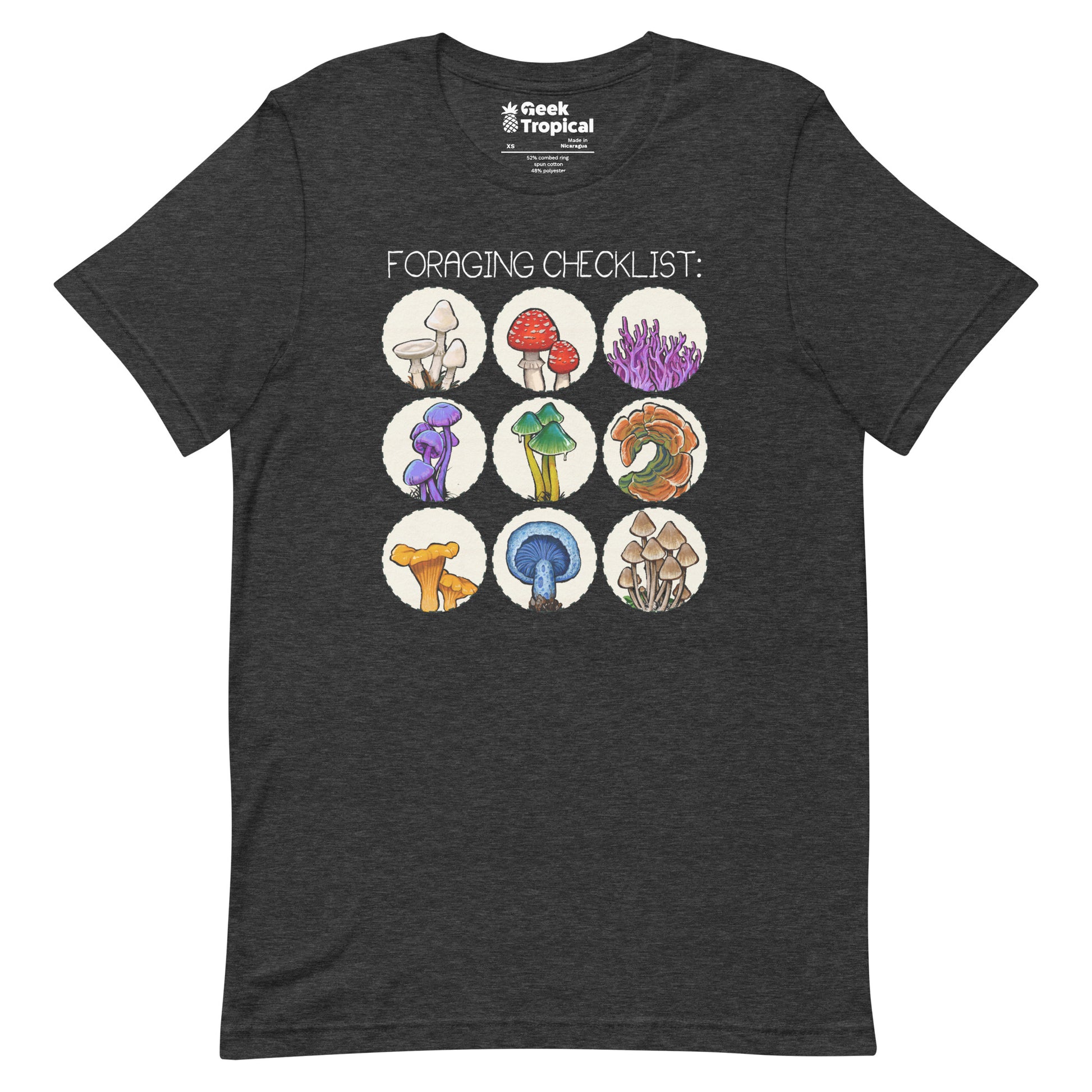 Foraging Checklist Mushrooms T-Shirt 10