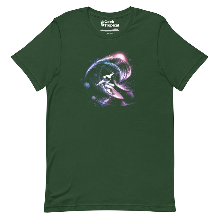 Surfing The Universe Gravity T-Shirt Geek Nerd Advertise to Meta Design by Tobe Fonseca FLOW DESC WRITING