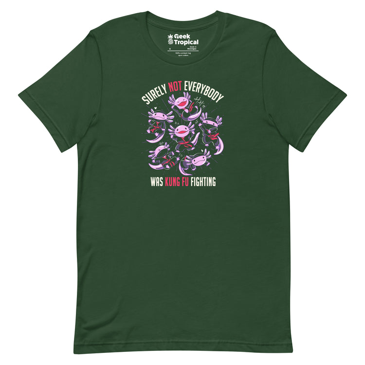 Axolotl Funny Kung Fu Fighting T-shirt Geek Nerd Animal Patterns Design by Tobe Fonseca Funny Prints