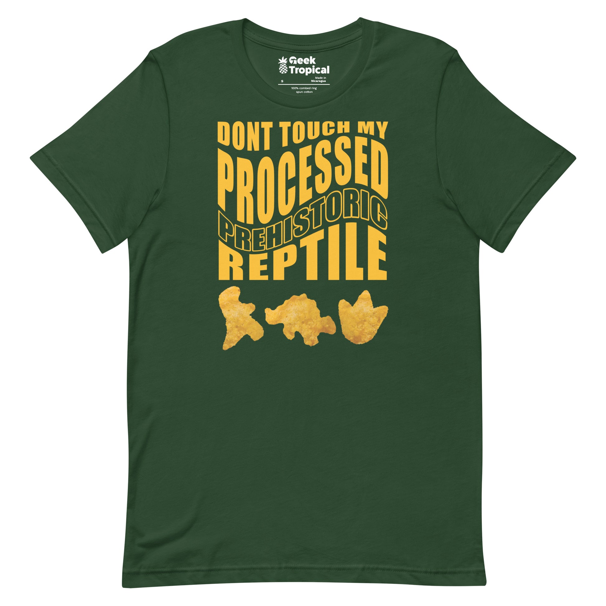 Processed Prehistoric Reptile Dinosaur Chicken Nuggets T-Shirt 9
