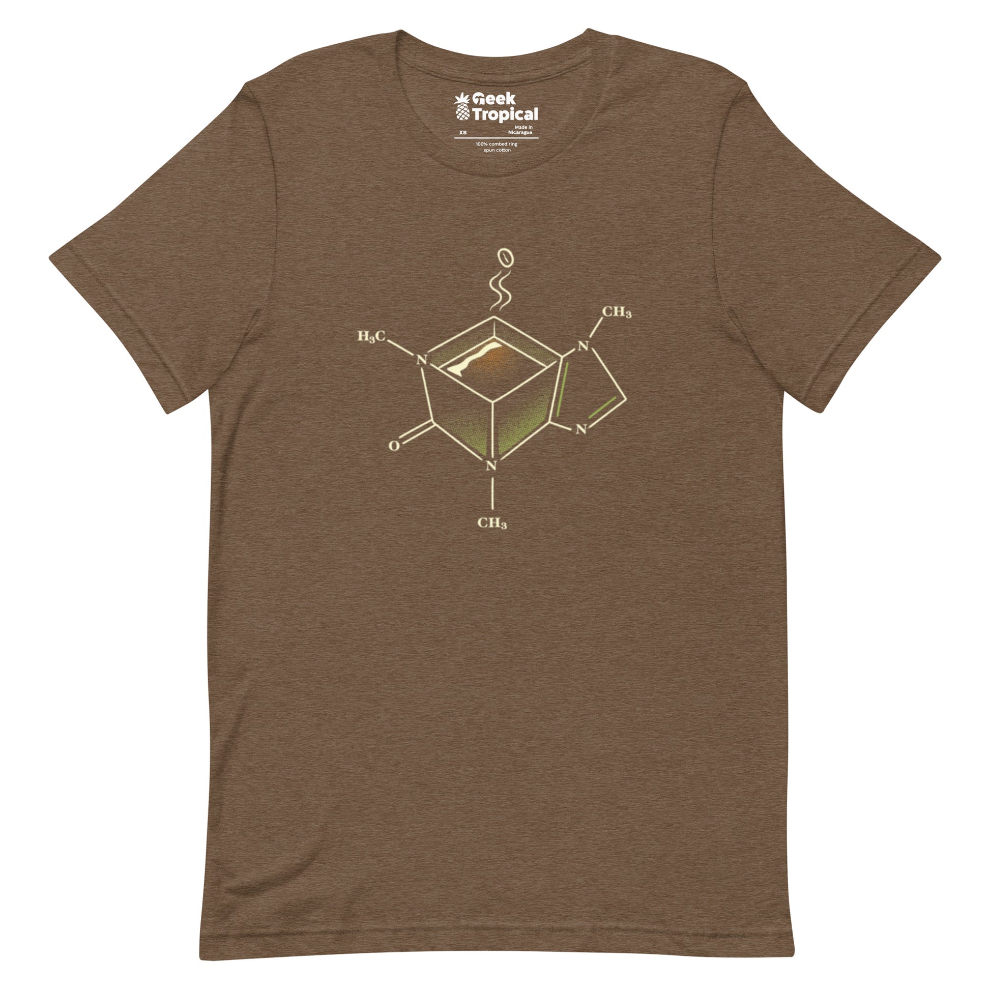 Caffeine Molecule Coffe Mug T-Shirt Geek Nerd Design by Tobe Fonseca FLOW DESC WRITING science print