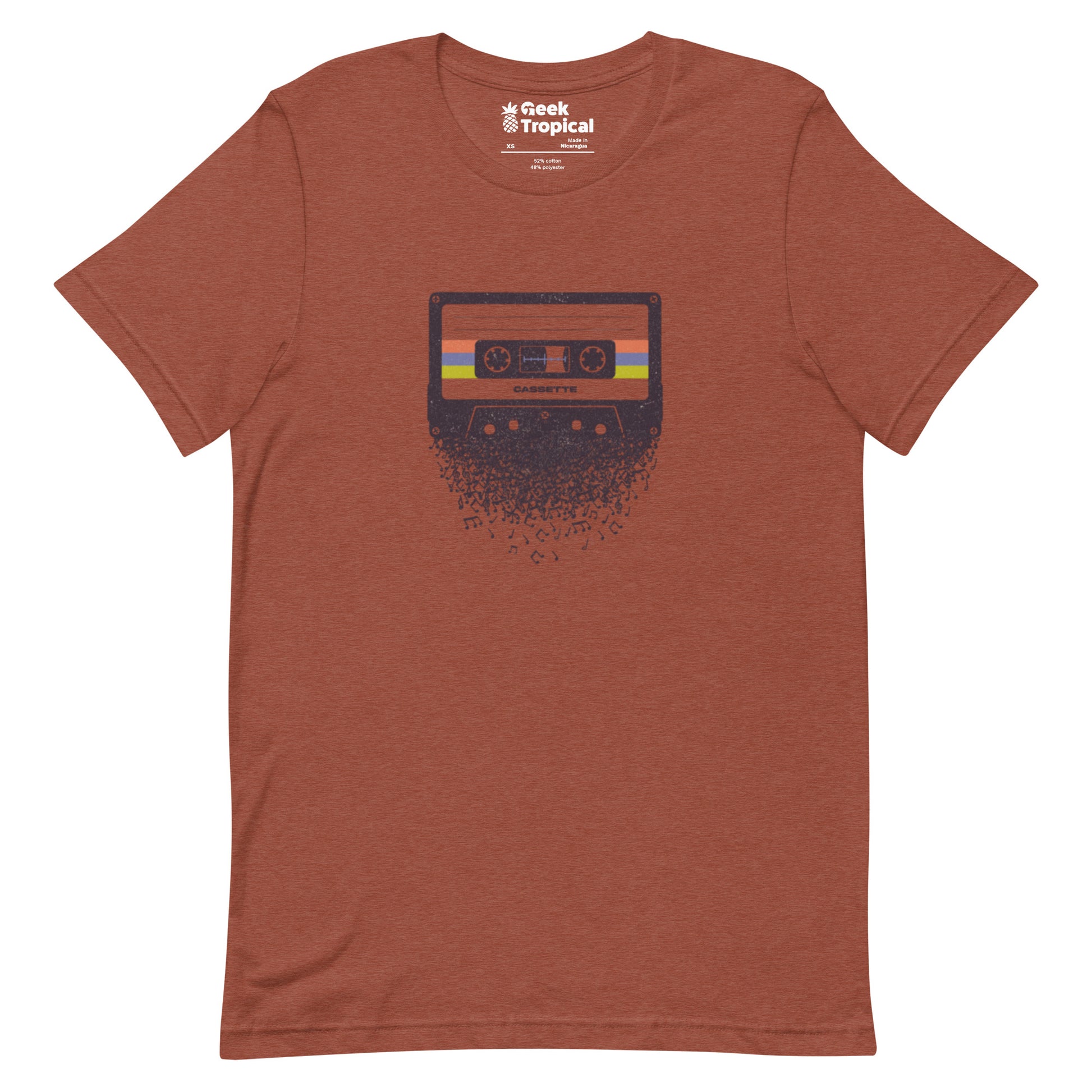 Cassette Musical Notes T-Shirt Geek Nerd Design by Tobe Fonseca FLOW DESC WRITING music print