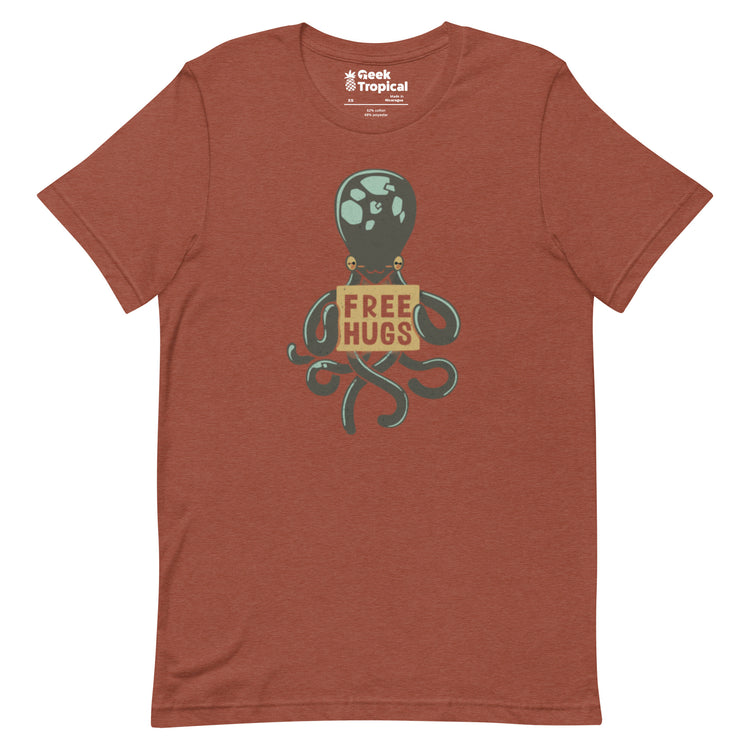Free Hugs Octopus T-Shirt Geek Nerd