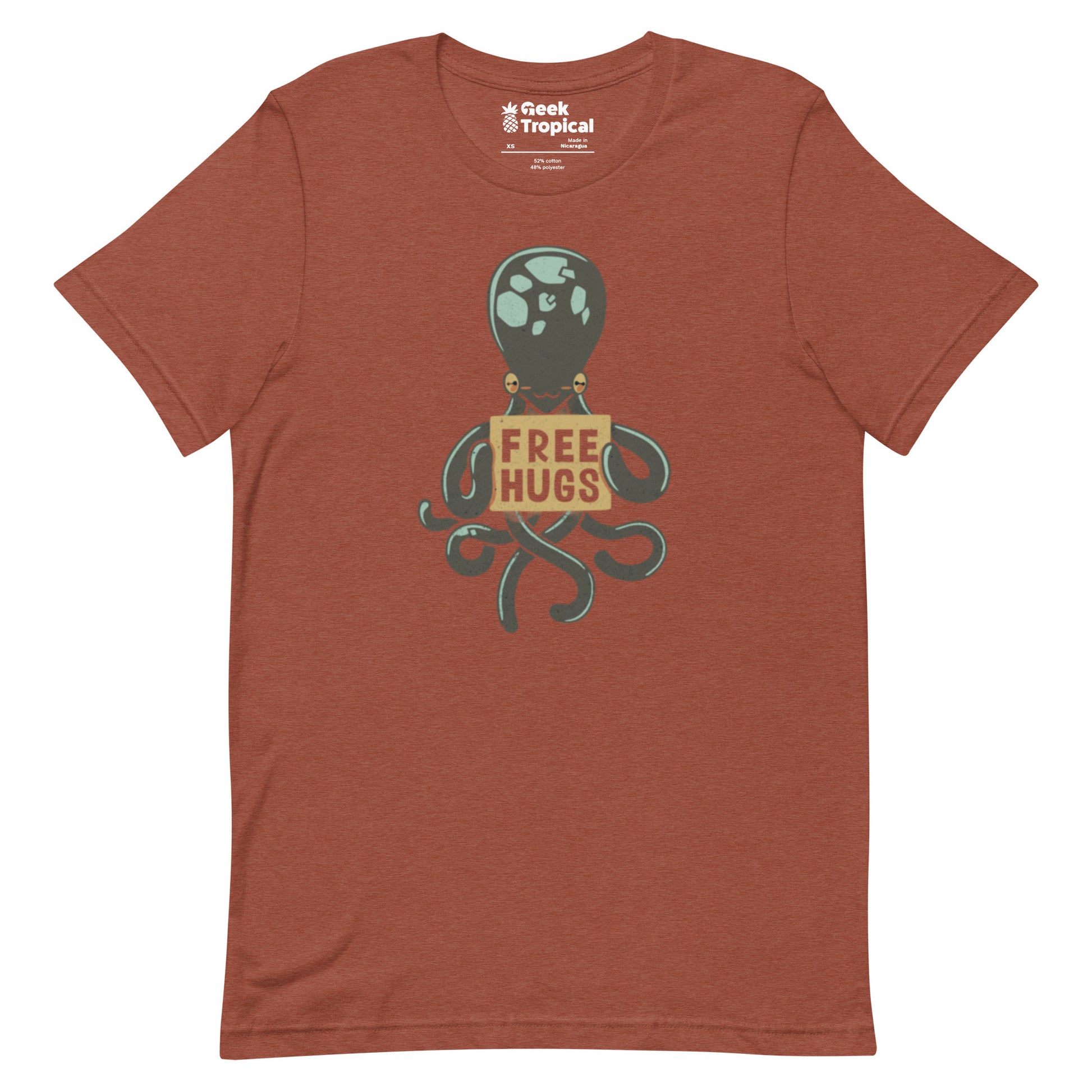 Free Hugs Octopus T-Shirt Geek Nerd