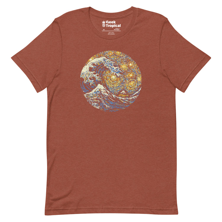 Kanagawa Wave The Starry Night T-Shirt Geek Nerd Advertise to Meta Design by Tobe Fonseca FLOW DESC WRITING