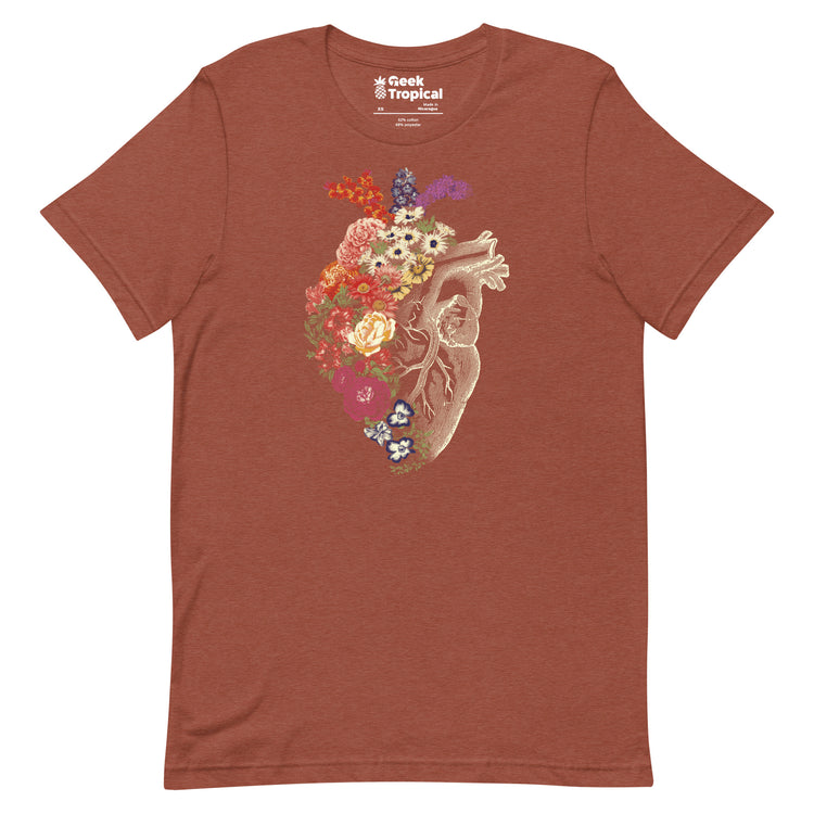 Flower Heart Spring Halftones T-Shirt Geek Nerd Advertise to Meta Botany Print Design by Tobe Fonseca