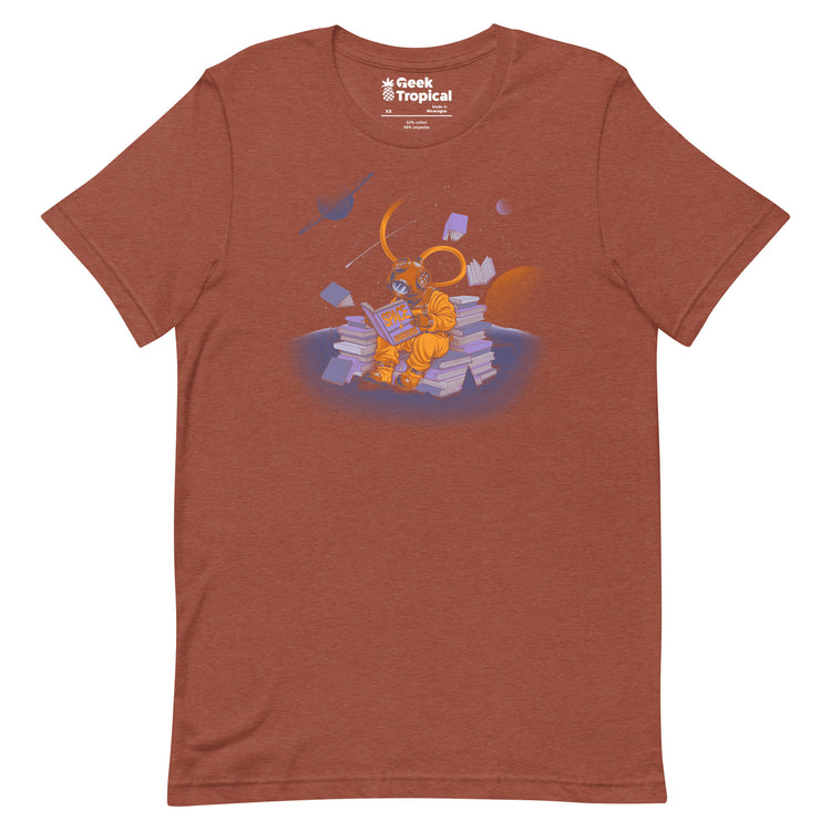A Reader Lives A Thousand Lives - Diving Dress Space Adventures T-Shirt Geek Nerd Advertise to Meta Book Prints Design by Tobe Fonseca