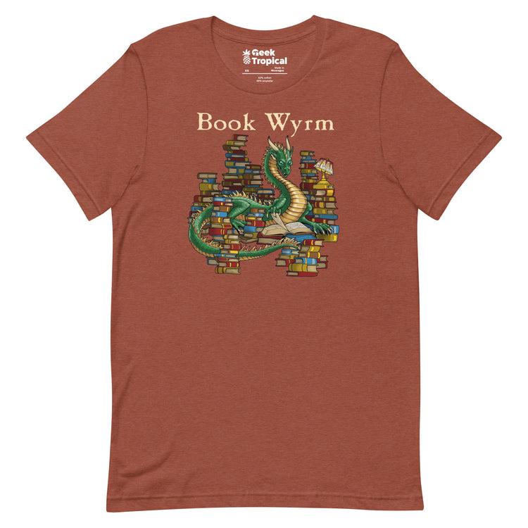 Book Wyrm T-Shirt Geek Nerd Advertise to Meta Book Prints Fantasy Prints