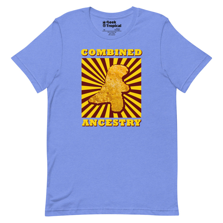 Combined Ancestry Dinosaur Nuggets T-Shirt Geek Nerd Advertise to Meta Animal Patterns Design by Random Galaxy
