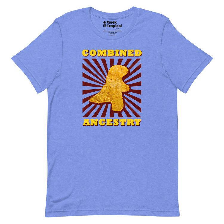 Combined Ancestry Dinosaur Chicken Nugget T-Shirt Geek Nerd Advertise to Meta Animal Patterns Design by Random Galaxy