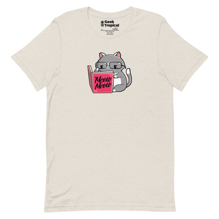 Books For Cats T-Shirt Geek Nerd Animal Patterns Book Prints Design by Tobe Fonseca