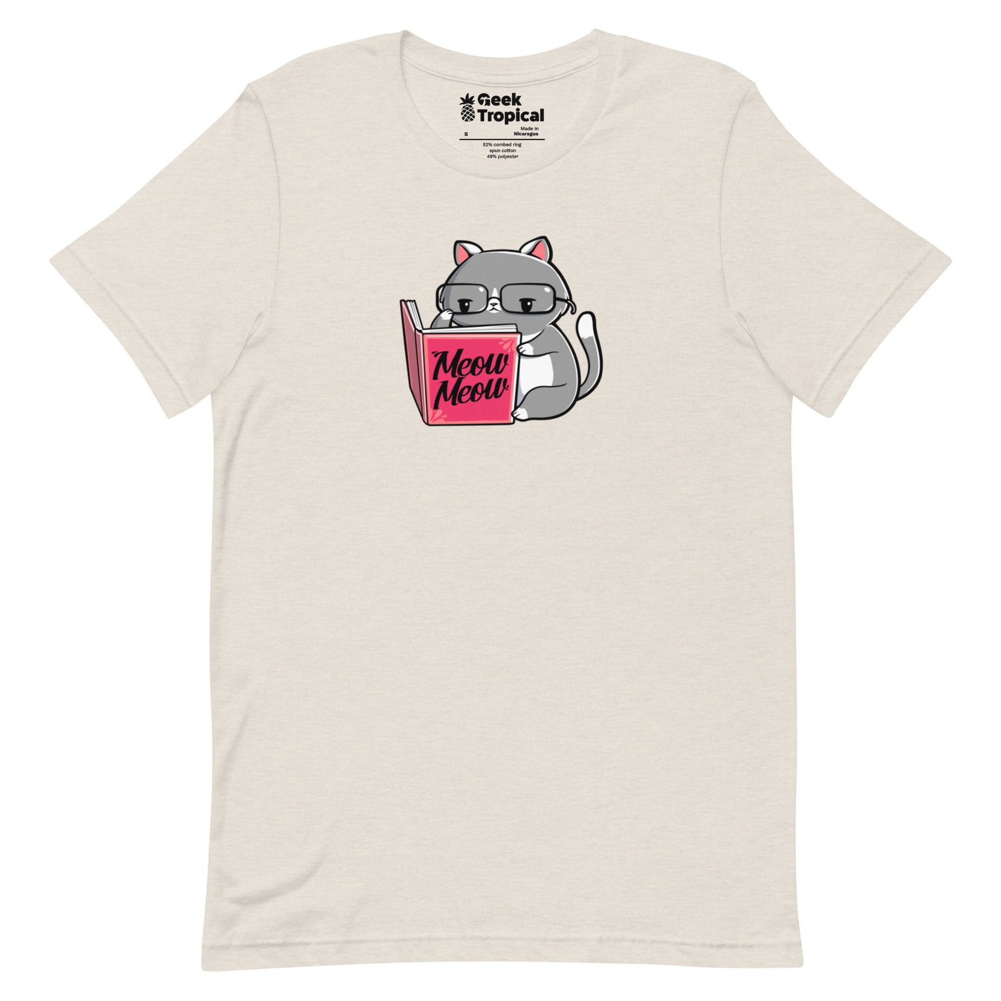 Books For Cats T-Shirt Geek Nerd Animal Patterns Book Prints Design by Tobe Fonseca