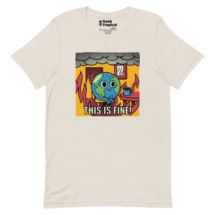 Earth Fire T-Shirt Geek Nerd Design by Tobe Fonseca Fantasy Prints FLOW DESC WRITING