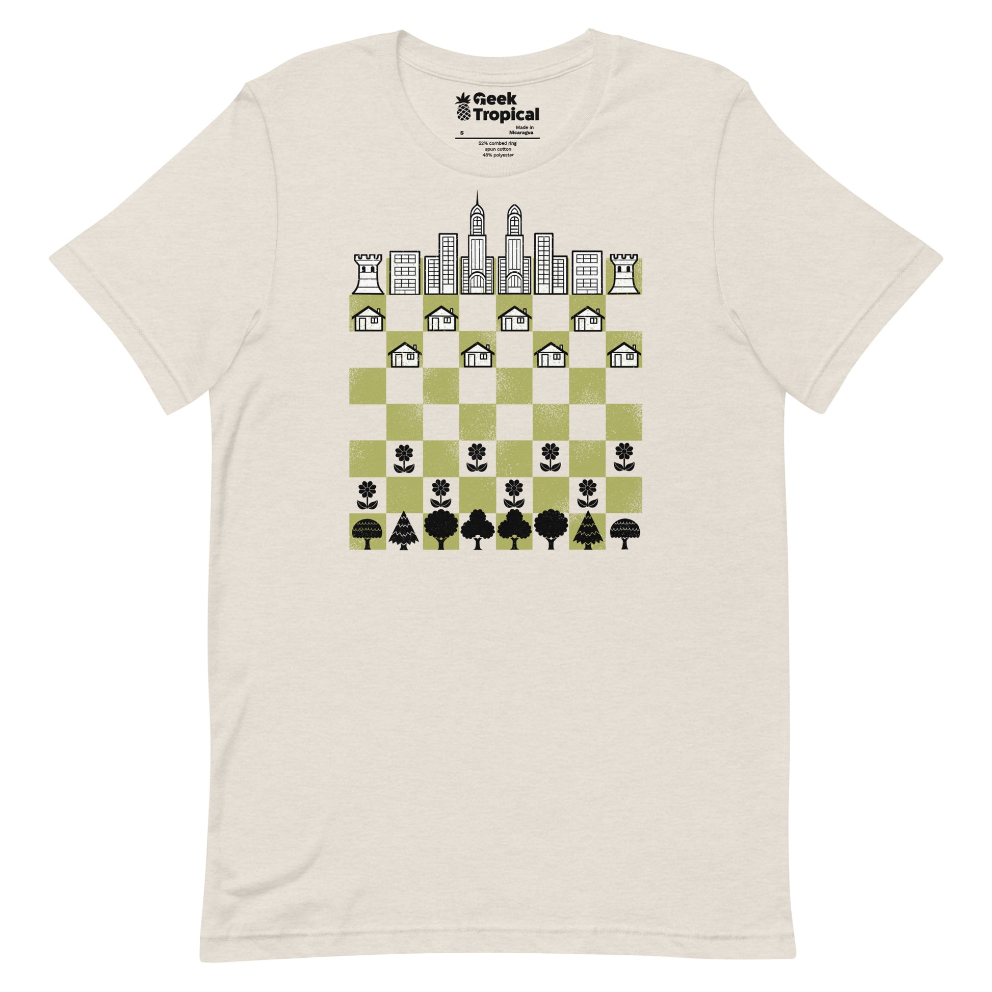 City Forest Chess Vintage Game T-Shirt Geek Nerd Advertise to Meta board game print Botany Print
