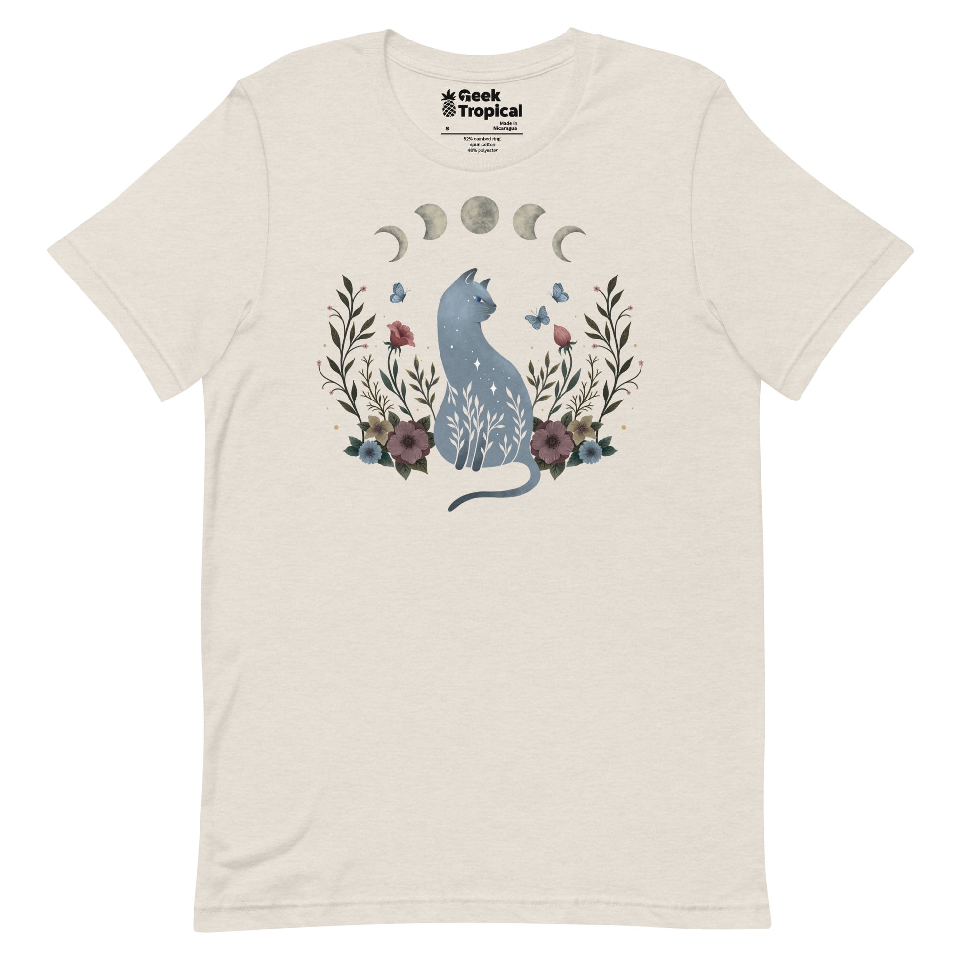 Cat On The Hill T-Shirt Geek Nerd Advertise to Meta Animal Patterns Design by Episodic Drawing