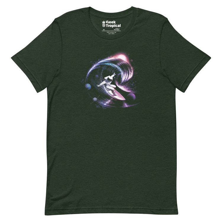 Surfing The Universe Gravity T-Shirt Geek Nerd Advertise to Meta Design by Tobe Fonseca FLOW DESC WRITING