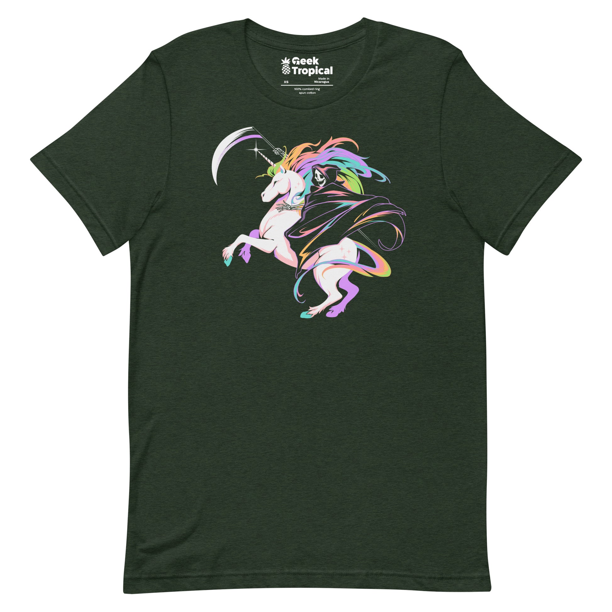 Death Unicorn T-Shirt Geek Nerd Advertise to Meta Design by Tobe Fonseca Fantasy Prints