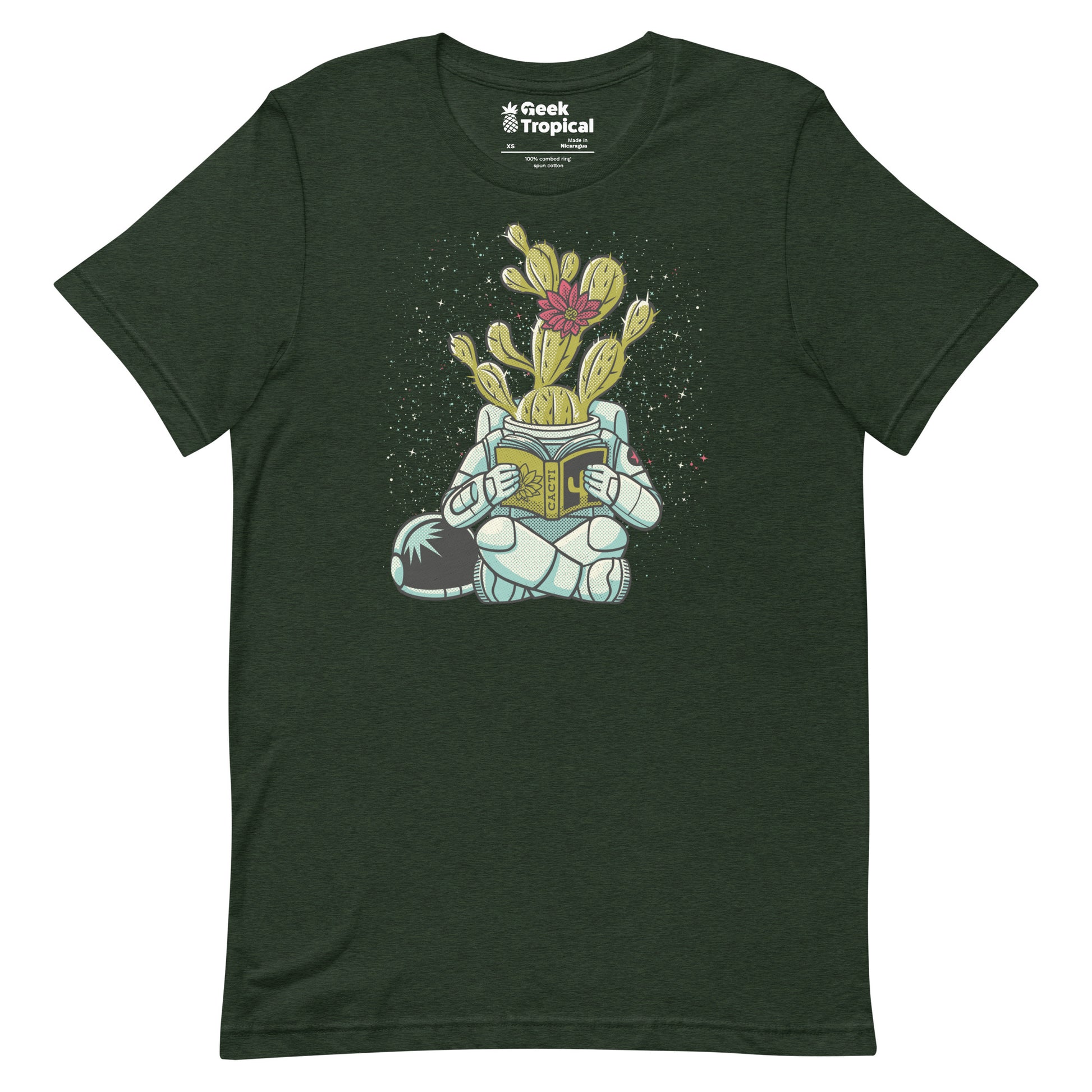Astronaut Cactus Succulent T-Shirt Geek Nerd Advertise to Meta Botany Print Design by Tobe Fonseca