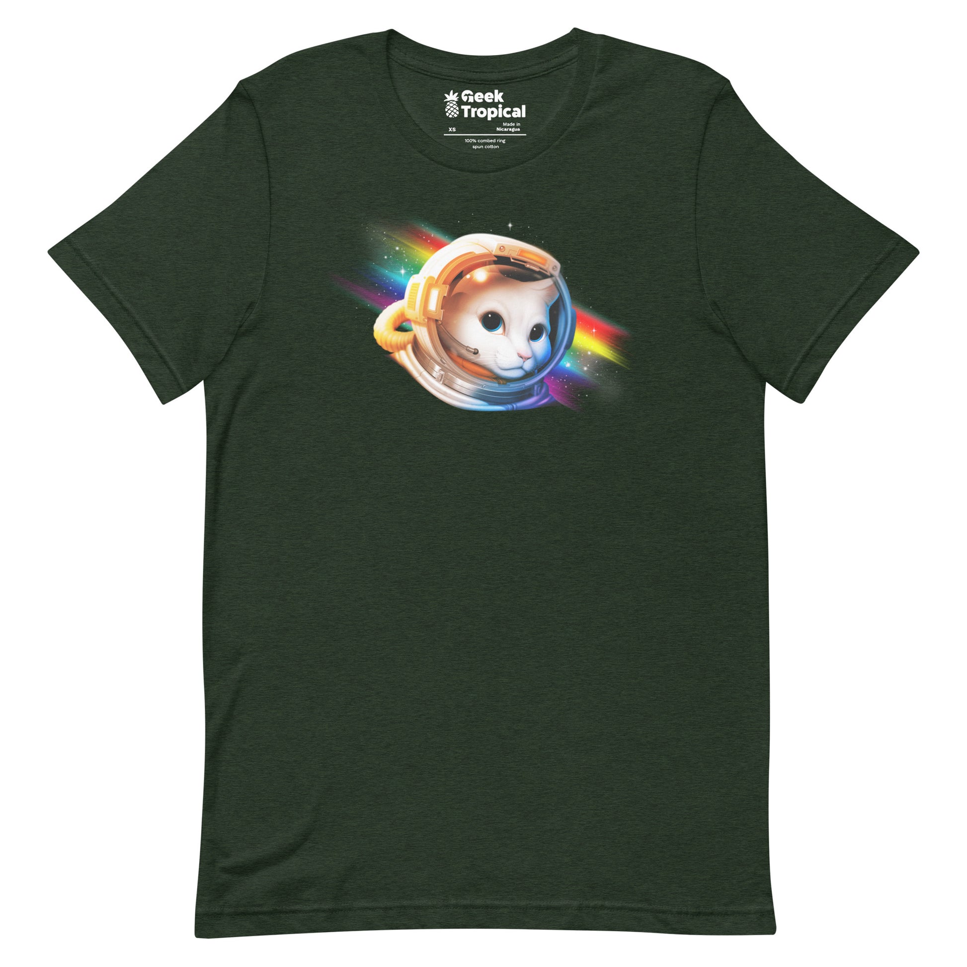 Astronaut Cat T-Shirt Geek Nerd Advertise to Meta Animal Patterns Design by Tobe Fonseca