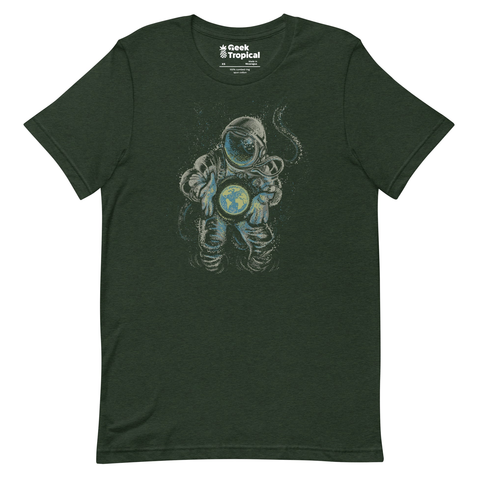 Astronaut Love Earth T-Shirt Geek Nerd Advertise to Meta Design by Tobe Fonseca FLOW DESC WRITING